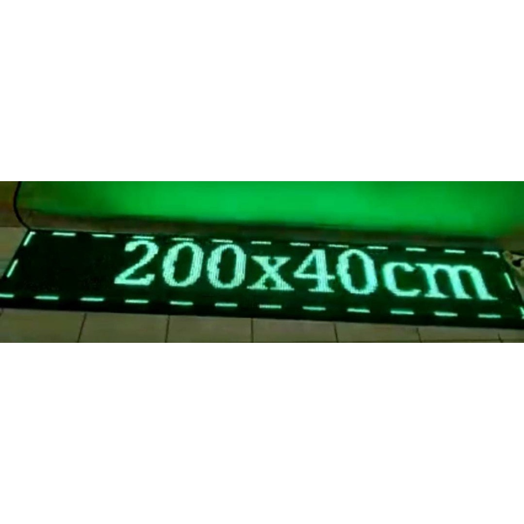 LED Running Text Outdoor waterproof anti air hujan 200cm x 40cm 2m