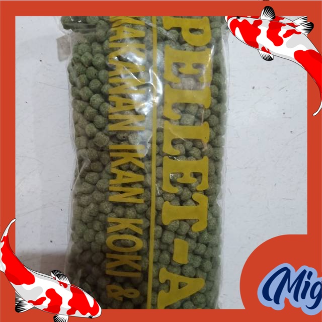 Makanan ikan koi cp pk 5 spesial cp pk 2 spesial uk 5 mm 2 mm hijau saset 200 gr