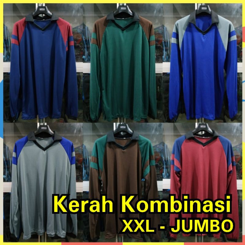 Kaos Basahan Kerja Kerah Jumbo,  Kaos Tani MURAH, Kaos Kerah Kombinasi Jumbo XXL, Kaos (KERAH JUMBO)