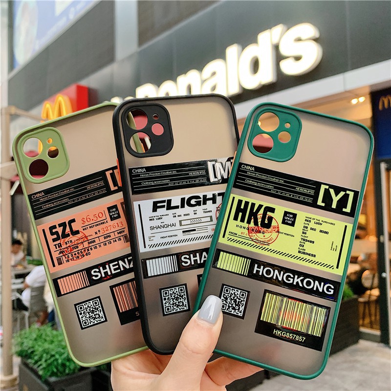 Hard Case Desain Tiket Burung Elang Warna Matte Untuk Iphone 12 Pro Max i11 ProMax X Xs Max Xr 6 6s 7 8 Plus