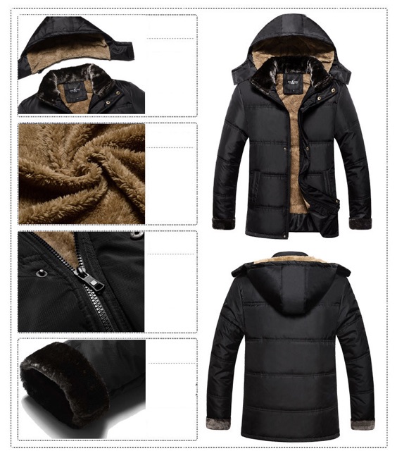 IMPORT MOLLAD Coat Parka Collar Man Jaket Bulu Pria Musim Dingin Coat Down Parka Winter