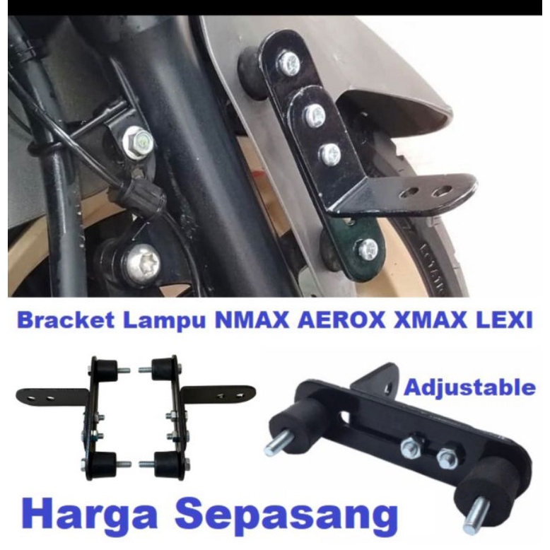 Bracket Lampu Tembak Sorot Breket Dudukan LED Braket Spakbor Motor Yamaha NMAX AEROX XMAX LEXI ADV 150