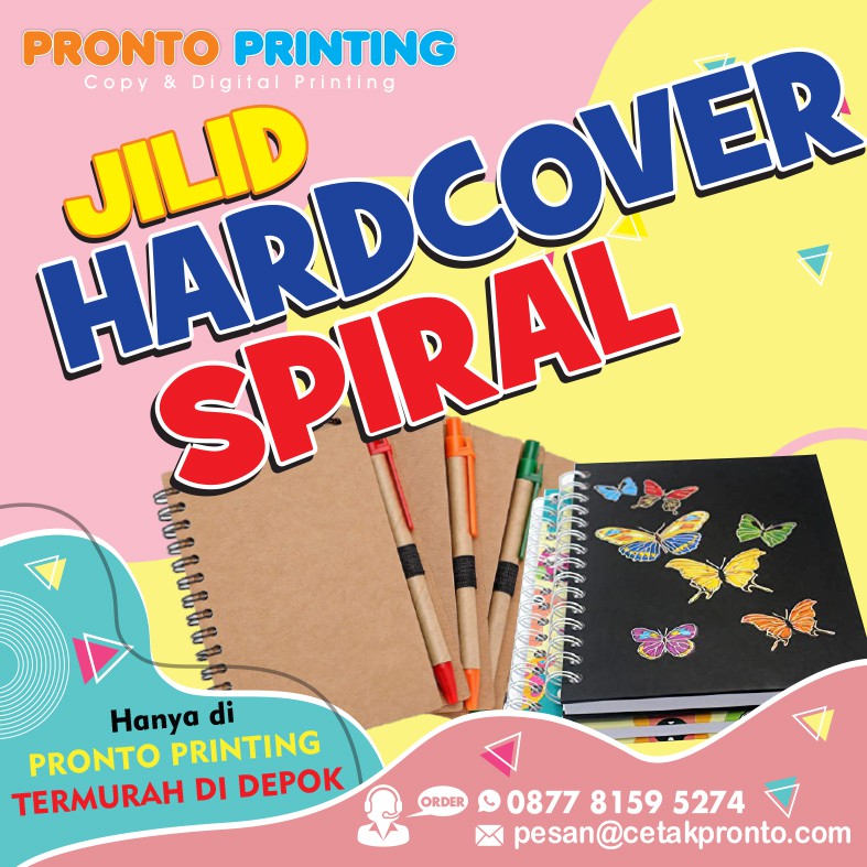 

Pronto Printing Jilid Hardcover Spiral Kawat