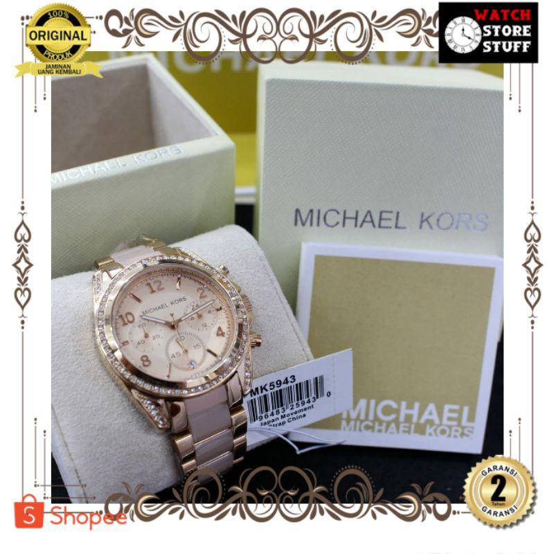 JAM TANGAN PRIA WANITA | RANTAI | KULIT | KARET | MURAH | WANITA MICHAEL KORS MK 5943 ORIGINAL