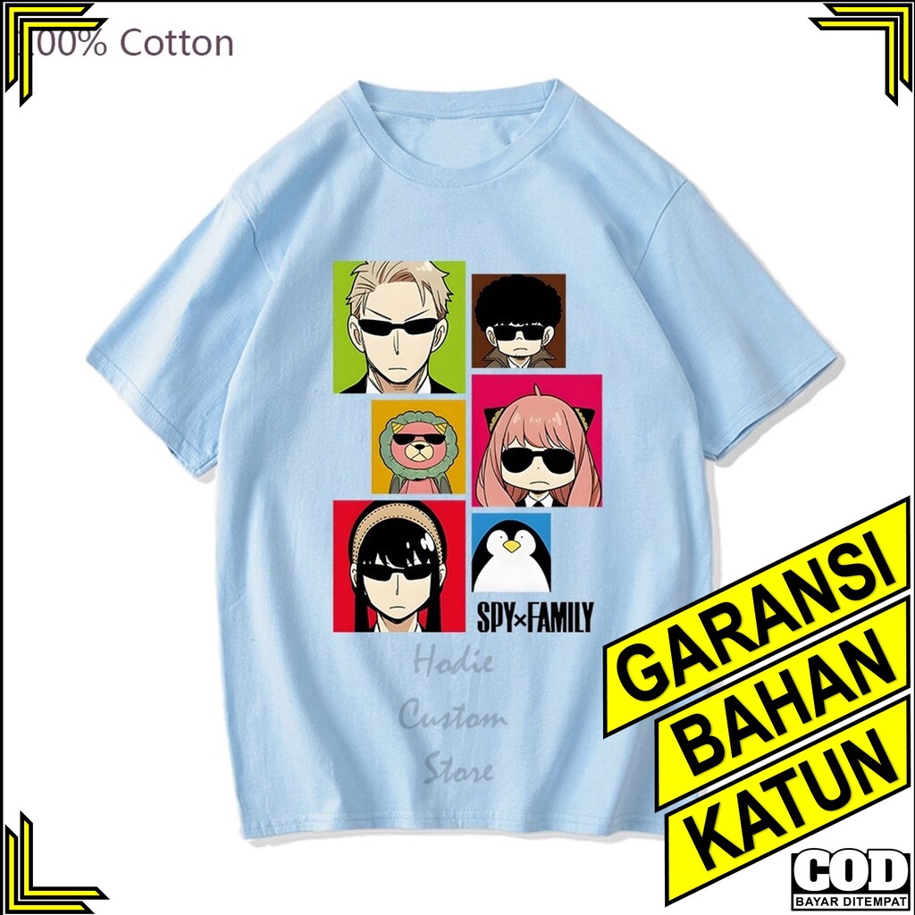 Baju Kaos Tshirt T Shirt Tsirt Koas Kaus Atasan Spy X Family Katun Distro Pria Gambar Anime Kartun R