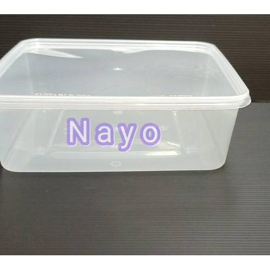 ➣ Kotak plastik 2000ml (25 pcs)/ Thinwall kotak/ Kotak makan besar ➤
