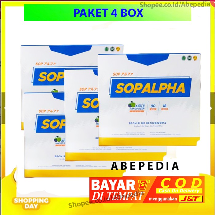 PAKET GOLD 4 BOX SOPALPHA MURAH ORIGINAL BIO BOOST BIOBOOST SOP ALPHA OFFICIAL