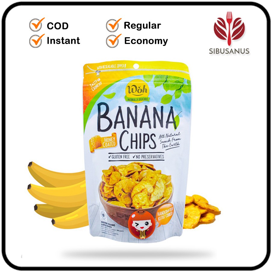 

Woh Keripik Pisang Madu Banana Chips Honey Cemilan Pisang Madu Snack Pisang Madu 100 gram