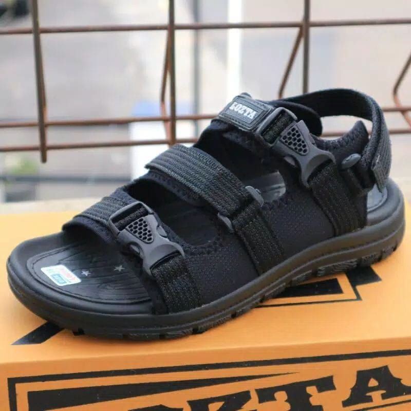 SANDAL GUNUNG PRIA ORIGINAL LOZTA/SANDAL GUNUNG PRIA TERBARU-Full black
