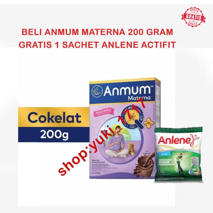 Cod Anmum Materna 200gr Coklat Dan Strawberry Gratis 1 Sachet Anlene Actifit Susu Ibu Hamil Shopee Indonesia