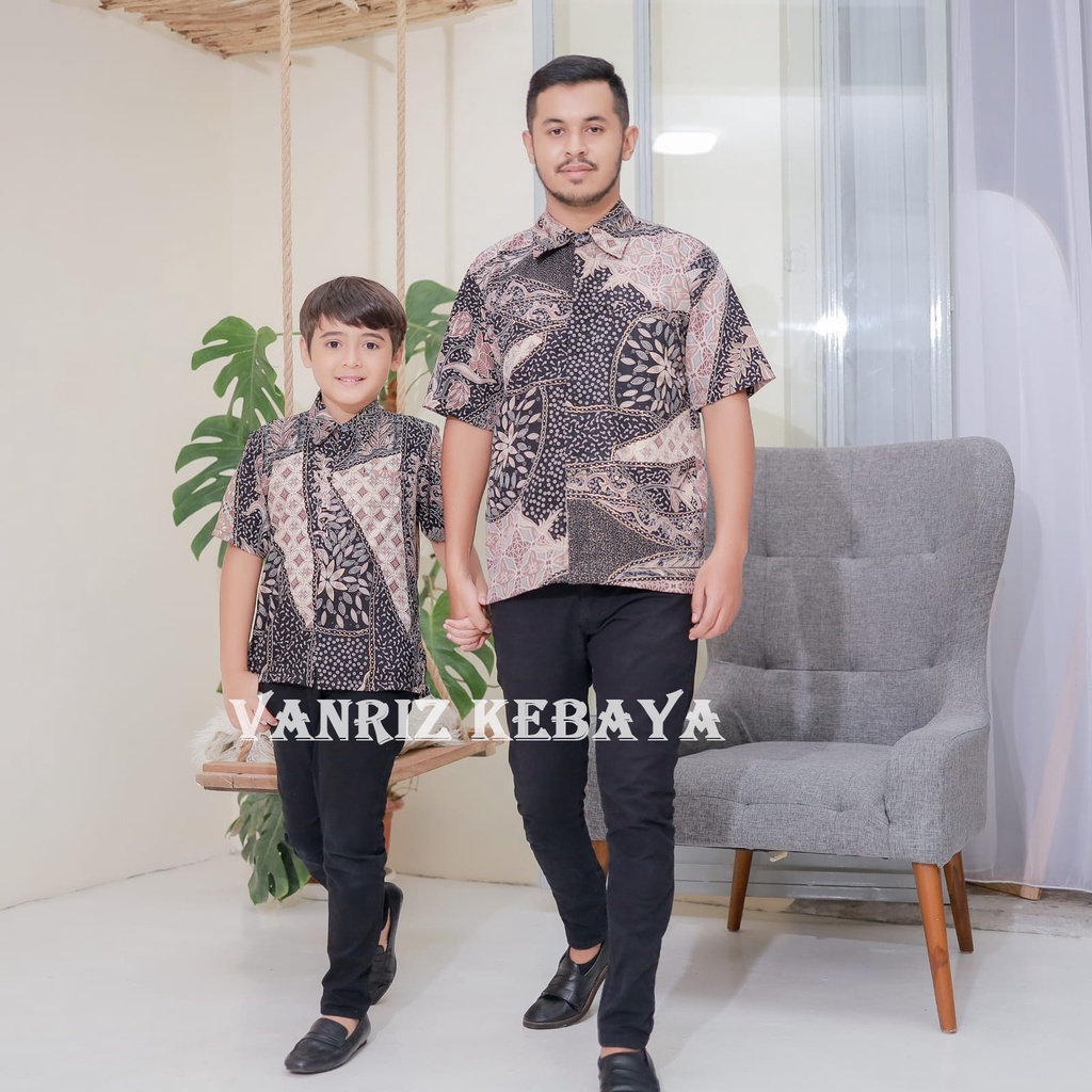 KEMEJA BATIK DEWASA COUPLE ANAK PRIA / BATIK PRIA COUPLE ANAK / BATIK ANAK COUPLE AYAH