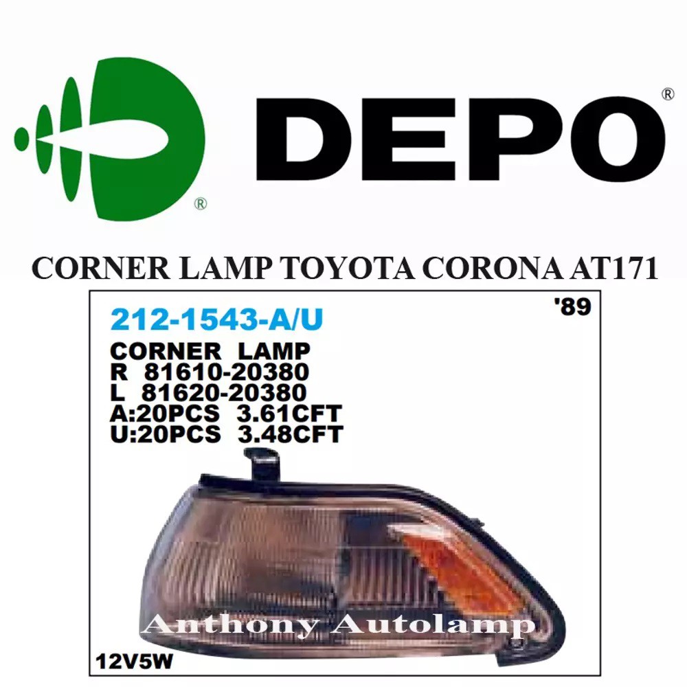 CORNER LAMP TOYOTA CORONA AT171 LH