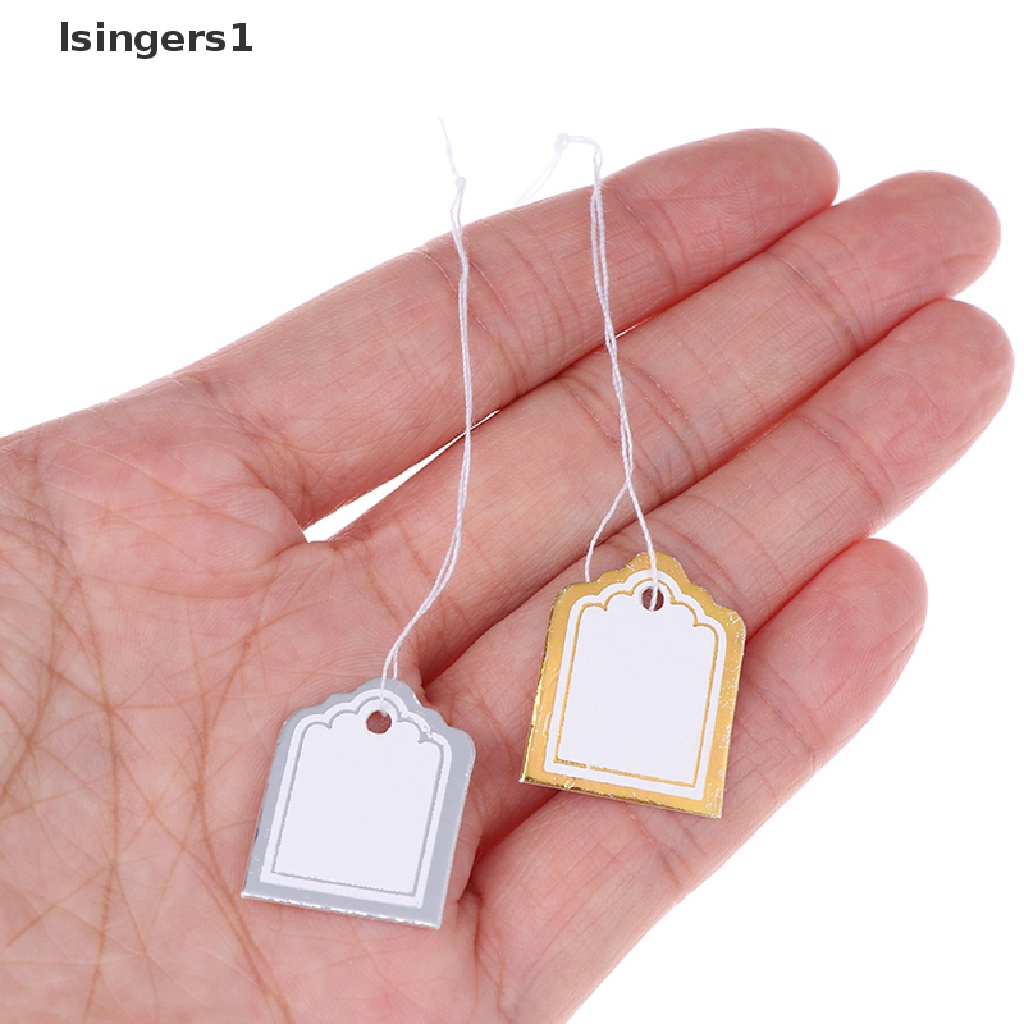 (lsingers1) 200pcs / Set Label Harga Warna Gold Untuk Perhiasan