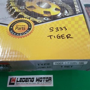 Gear Set Tiger Rantai Komplit GirSet Depan Belakang Nakasone Japan