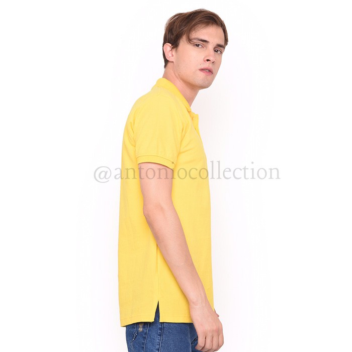 Kaos Polo Shirt / Kaos Kerah / Poloshirt Katun Kuning Kenari