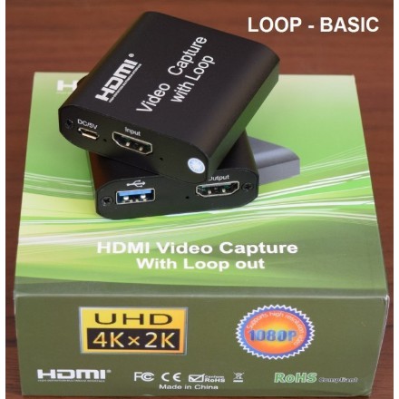 Video Card Capture Grabber HDMI With Loop Out USB 4K Input/HDMI VIDEO CAPTURE