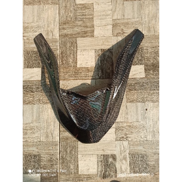 V DASI / GARNISH FRONT PCX 160 CARBON KEVLAR ASLI PART ORIGINAL AHM