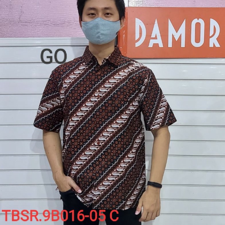 gos DAMOR (CRESSIDA) KEMEJA BATIK LENGAN PENDEK PRIA REGULER Baju Batik Cowok