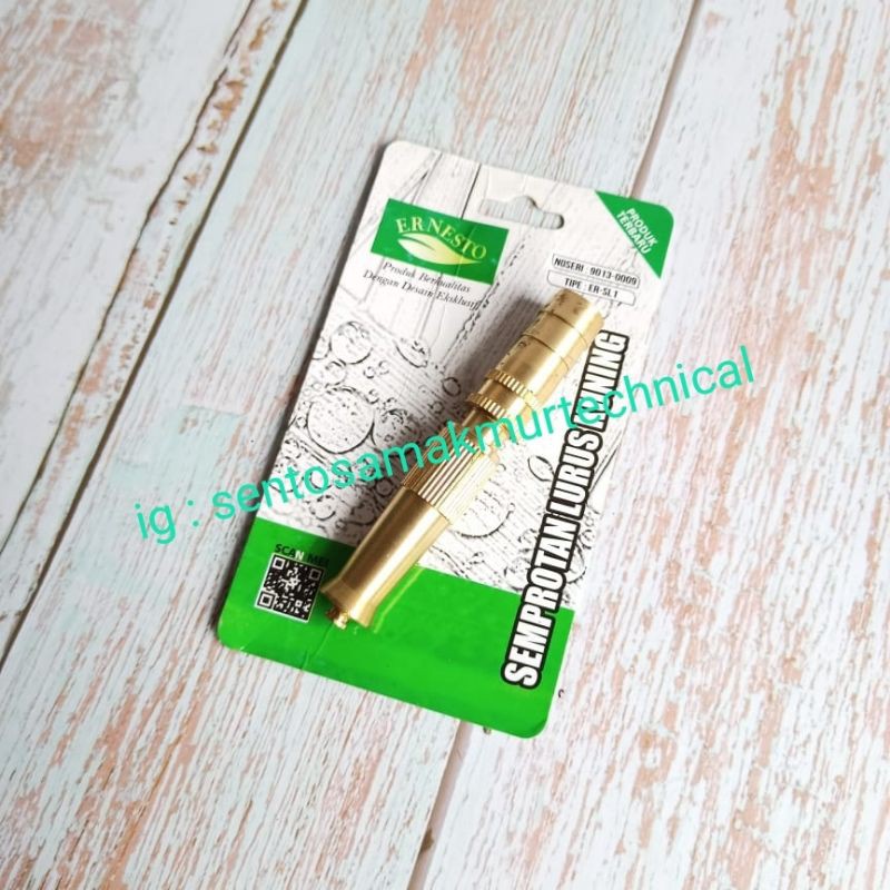 Semprotan Air Lurus Kuning Kuningan Brass Hose Nozzle