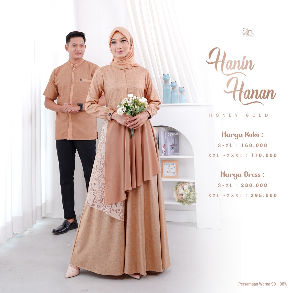 Gamis Brukat Couple Pesta Brukat Branded Terbaru