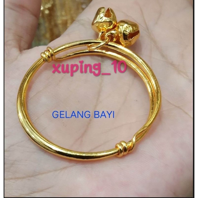 Gelang Bayi Motif Polos Krincing Perhiasan Xuping