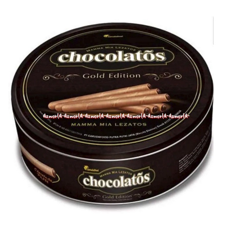 Garuda Food Chocolatos 350gr Gold Edition Mamma Mia Lezatos Biskuit Roll Kaleng Mama Mia Coklat Rol Cokolatos