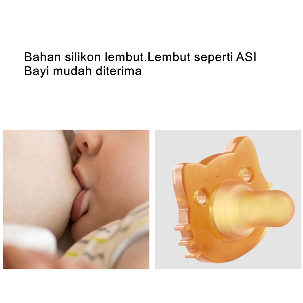 HIPPO LAND Dot bayi / putting bayi/empeng bayi BPA FREE dengan rantai dan Kotak 79