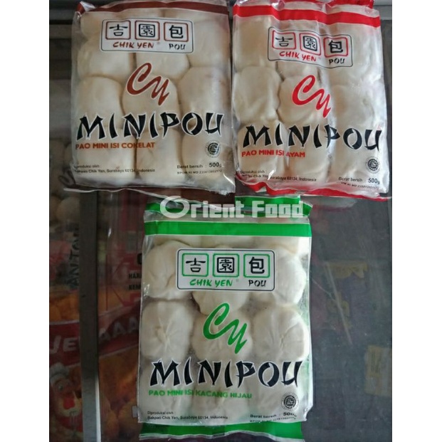 

Chikyen Minipao Mantou All variant (Isi Ayam, Coklat, Kacang Ijo)