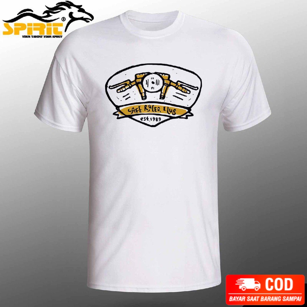 BISA COD BAJU KAOS DISTRO PRIA WANITA MOTOR CUSTOM KAOS  CAFE RACER