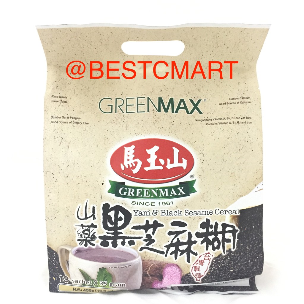 

GREENMAX YAM & BLACK SESAME CEREAL 455GR