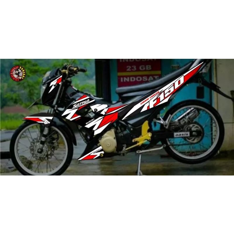 Striping Satria Fu / F 150 Facelift 2013 2014 2015 Variasi Stiker Motor Sticker Skotlet Scotlite