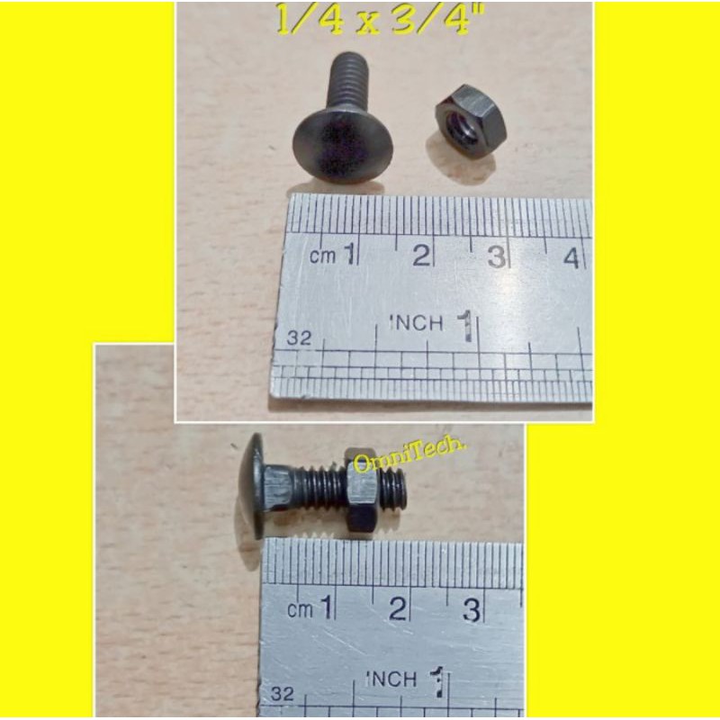 Baut Cb Baut Payung 1/4 X 3/4 Inch Inci + Mur Kunci 10