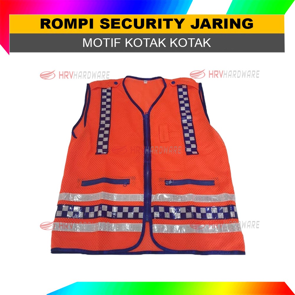 ROMPI JARING SECURITY SATPAM PARKIR MOTIF KOTAK KOTAK