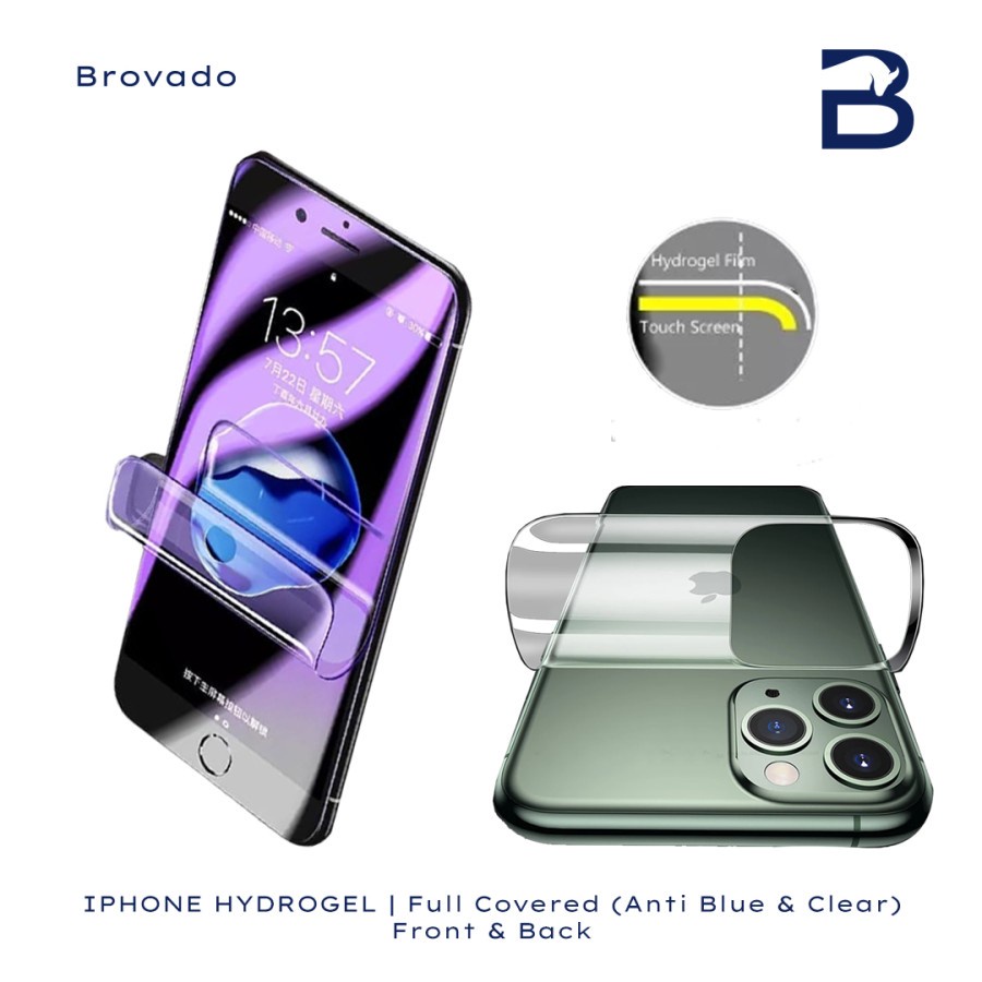 Hydrogel Anti RADIASI BLUELIGHT IPhone 13 13PRO 13PROMAX 13Mini 12 12PRO 12PROMAX 12 Mini SE3 2022 SE2 2020 SE 2016 A-Radiation Hidrogel Full Cover-Ful/Lapisan Nano-TPU Film-LIQUID Glass/Hydro Blue Light Ray Biru Matte PROMAX MAX PRO tidak Sakit Mata 2 3