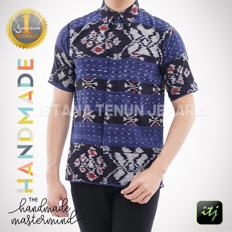 Kemeja Batik / Hem / Baju Tenun Pria Motif NTT