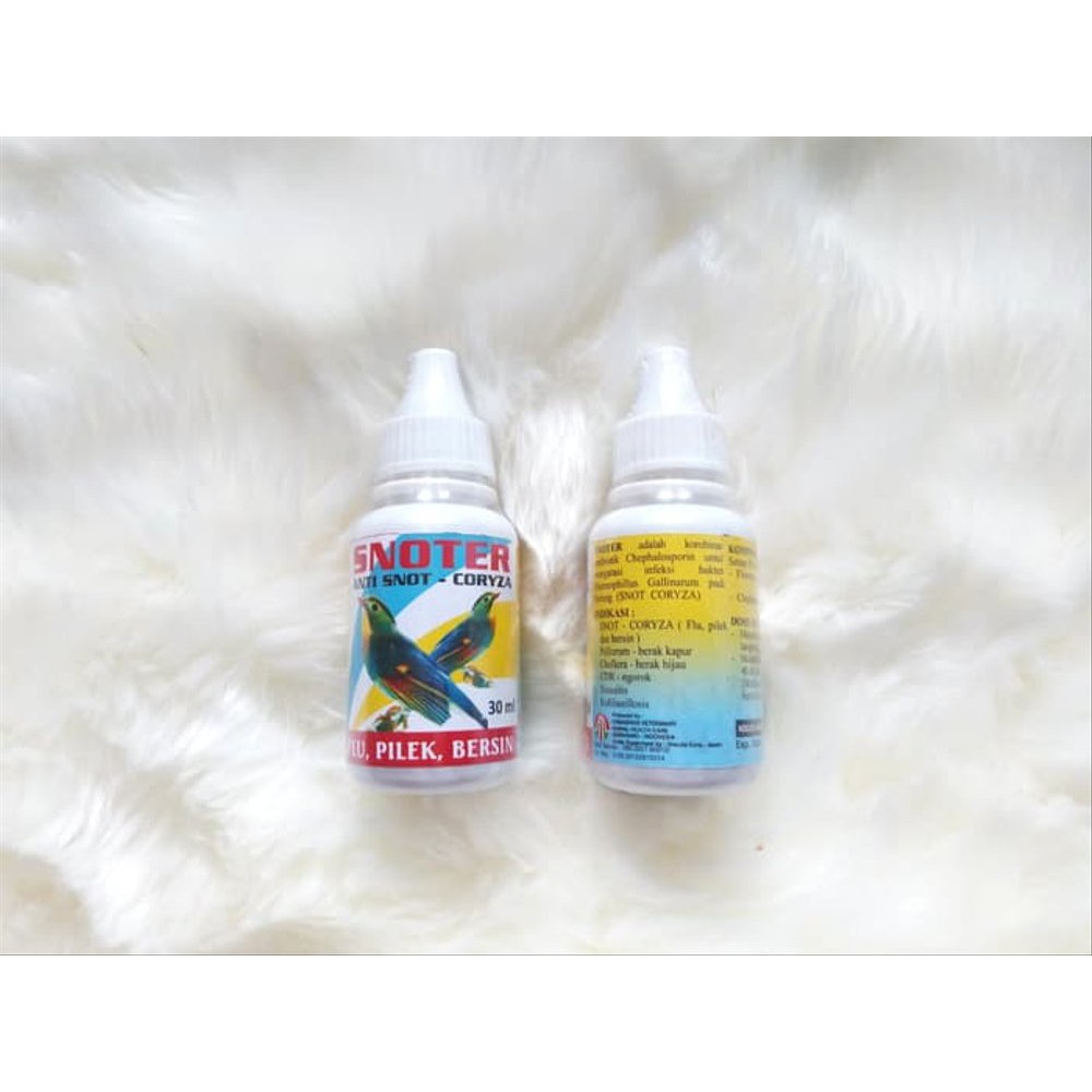 Snoter 30ml Vitamin Obat Burung Anti Snot Coryza Flu Pilek Bersin dll