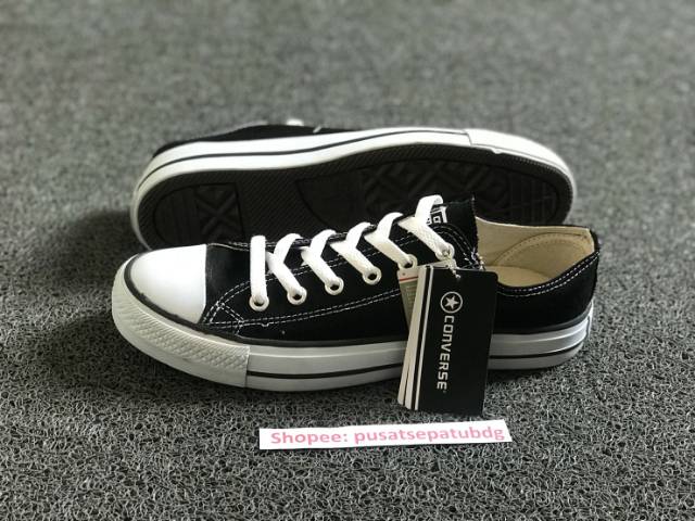 100% PREMIUM SEPATU CONVERSE ALL STAR CLASIC BLACK WHITE MADE IN VIETNAM