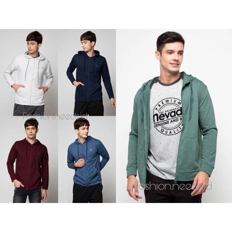 (S-XL) NEVADA4 JAKET/HOODIE ZIPPER PRIA ORIGINAL