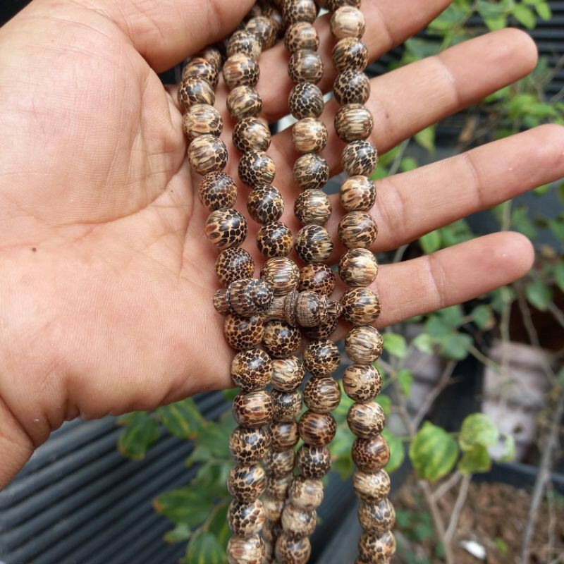 Tasbih Kayu Liwung Macan Asli  10mm Tasbih Kayu  Liwung Macan Tasbih Kayu  Liwung Macan super asli