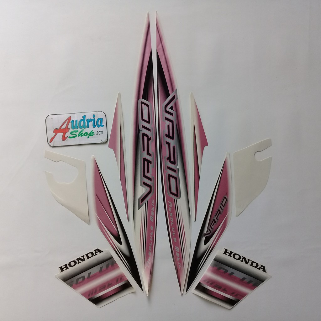 Striping Stiker Motor Honda Vario Cw 110 2008 Full Putih-Pink