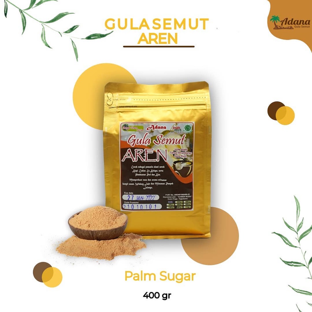 

Gula Semut Aren 100% Asli 400gr Kemasan Alumunium Foil