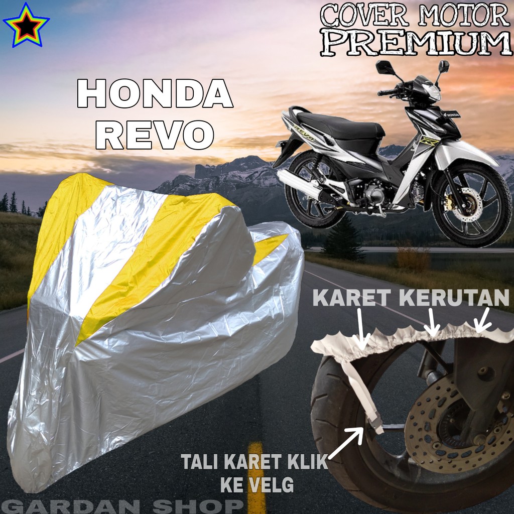 Sarung motor HONDA REVO Silver KUNING Body Cover Honda PREMIUM