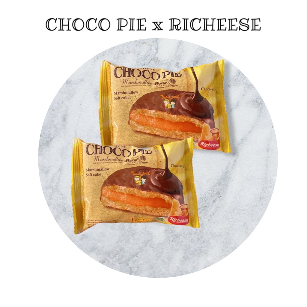 

Choco Pie Richeese Marshmallow Soft Cake Rasa Keju 28gr by Jadoelsnack