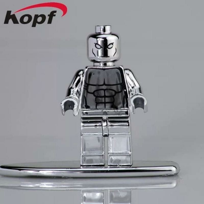 Lego fantastic four F4 silver surfer chrome Marvel fantastic 4 comic