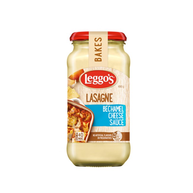 PASTA SAUCE LASAGNE BECHAMEL CHEESE LEGGOS 490GR LASAGNA HALAL