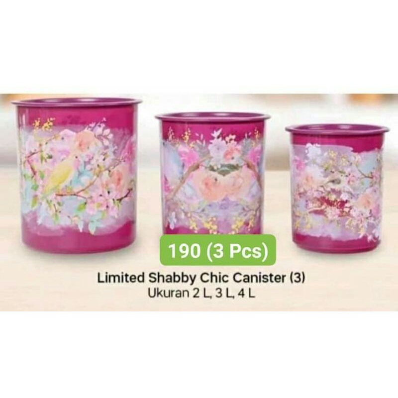 Shabby Canister 3 Pcs (stok Habis)