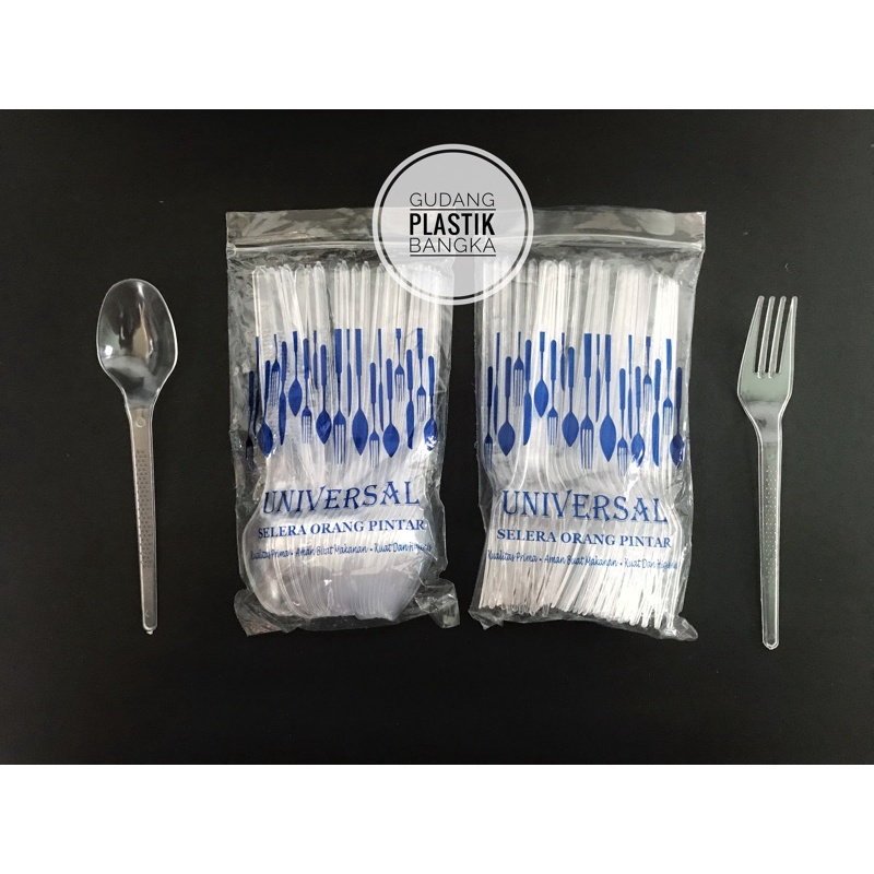 SENDOK PLASTIK TRANSPARAN (ISI 25 PCS) TERMURAH