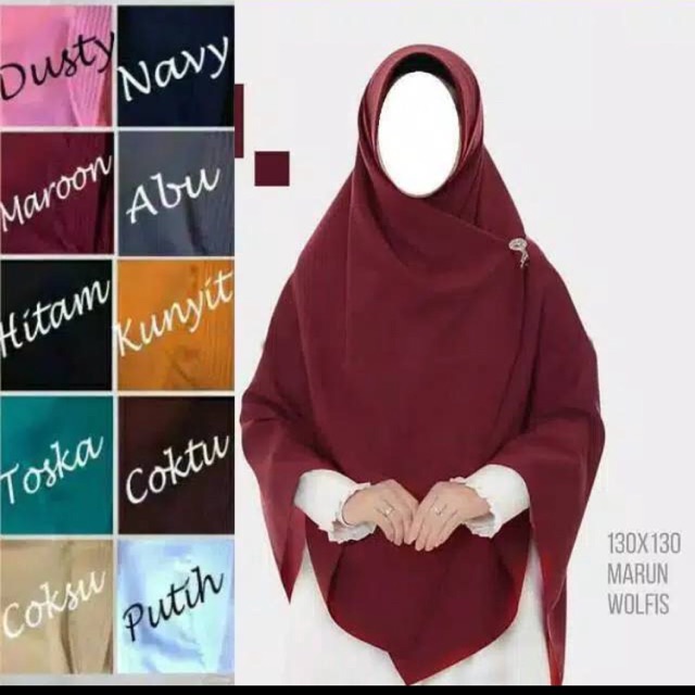  Jilbab  Jumbo  segi  4  diamond Shopee Indonesia