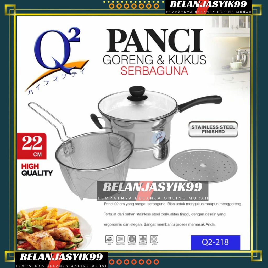 PANCI STEAMER DEEP FRYER FRIED HIGH POT PANCI KUKUSAN PENGGORENGAN GORENG KUKUS PANCI MIE 22CM