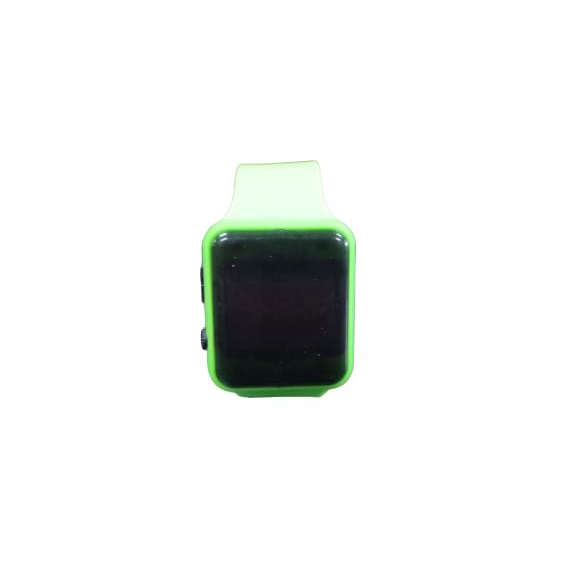 ⭐Gogoland⭐ BARANG REJECT Gelang Model Jam Tangan Pria Wanita  Strap Rubber Sport import COD JT007-GREEN
